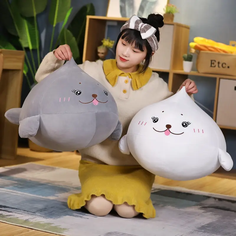 Cute And Cute Down Cotton Seal Pillow Plush doll
