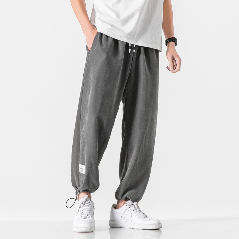 Men's Loose Plus Size Cropped Pants Summer Outdoor Thin Overalls Plus Fat Increase