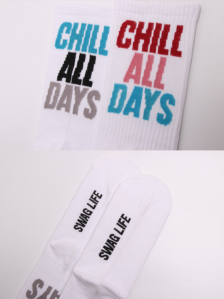 Letter couple long socks