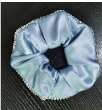 Ponytail hair accessories head flower Lake Blue - Shop at LoveMi