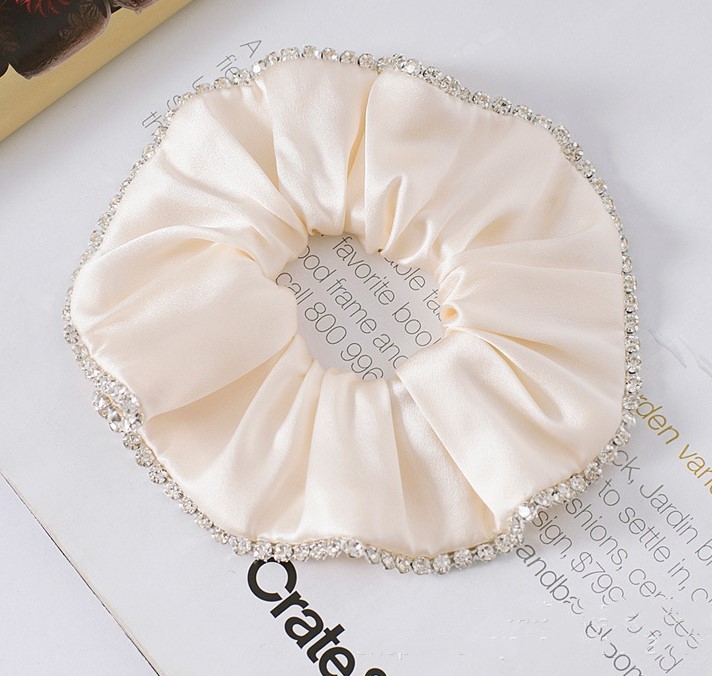 Ponytail hair accessories head flower Beige - Shop at LoveMi