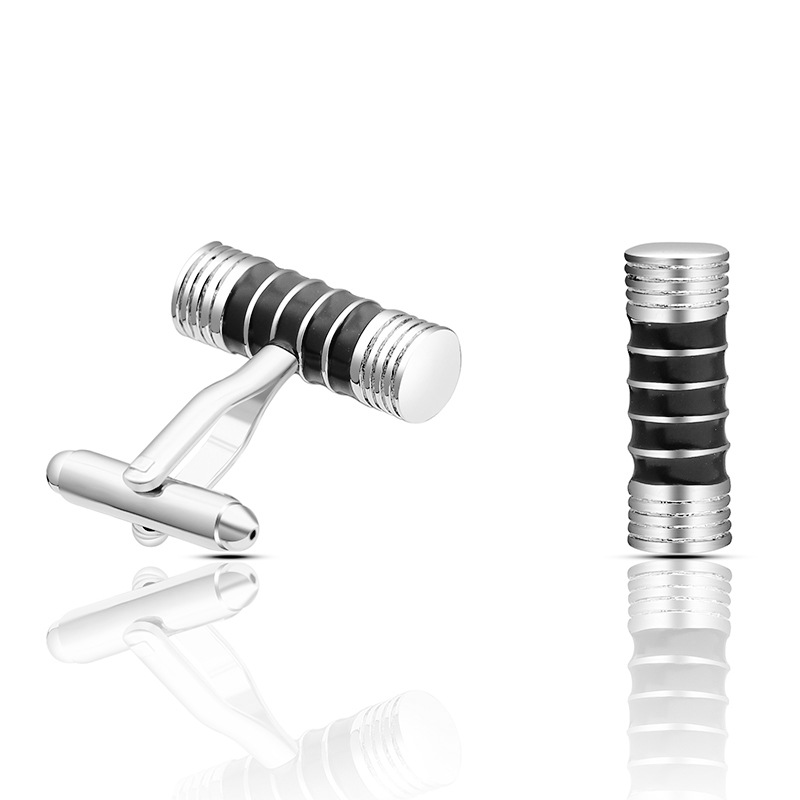 Cylindrical Copper Cufflinks, picture 3 of 3