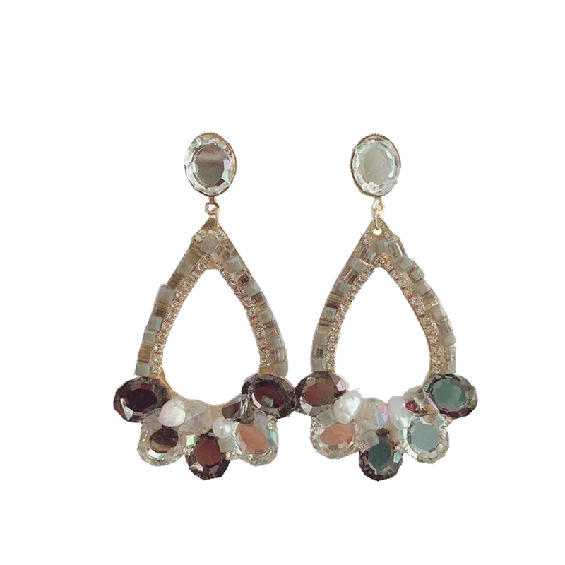 925 Silver needle female drop-shaped pearl earrings