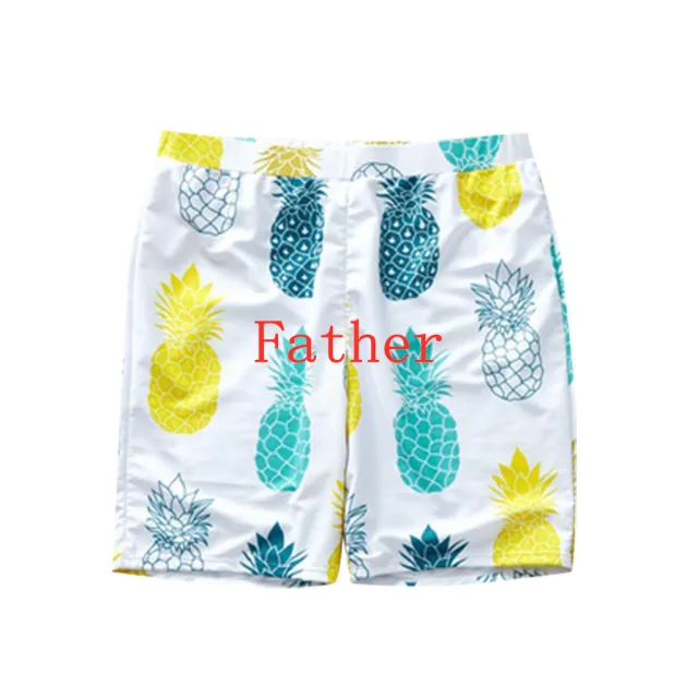 Parent Child Swimsuit Euro American Letter Parent Child Swimsuit Beach Swimsuit Father M - Shop at LoveMi