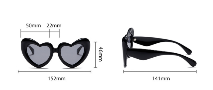 Title 1, Heart Shape Sunglasses Thick Frame Love Glasses...