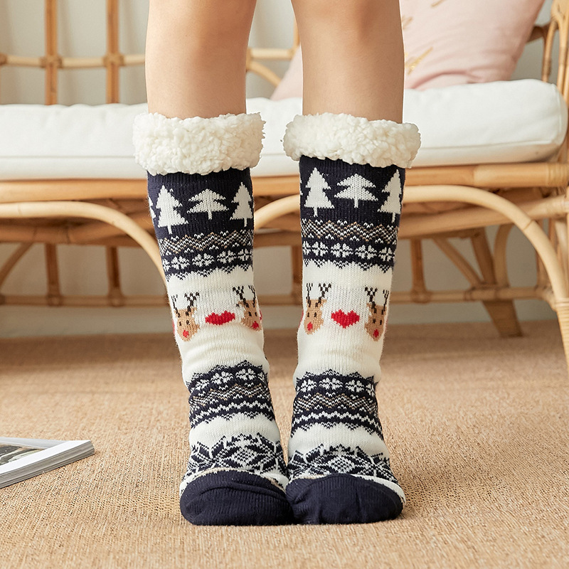 Title 7, Christmas Socks Female Mid-tube Floor Socks