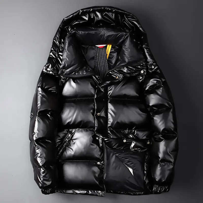 Glossy Down Jacket for Young Men and Women Couples
