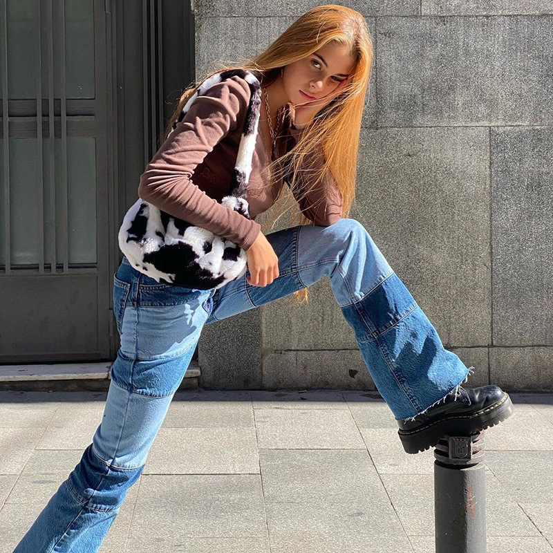 European And American High Street Jeans In Three Colors