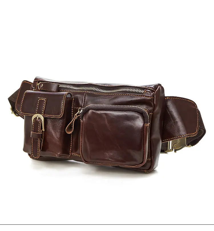 Men's Waist Bag Chest Retro First Layer