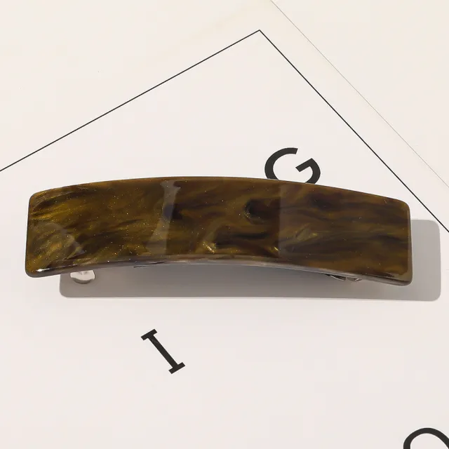 Retro Square Shape Grabbing Acetate Sheet Spring Chuck Hair Clip Browna - Shop at LoveMi