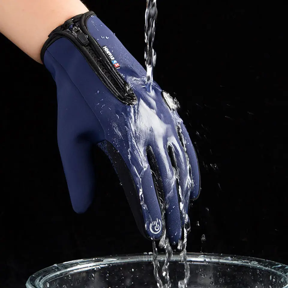 Men's Warm Fleece Ski Sports Cycling Gloves