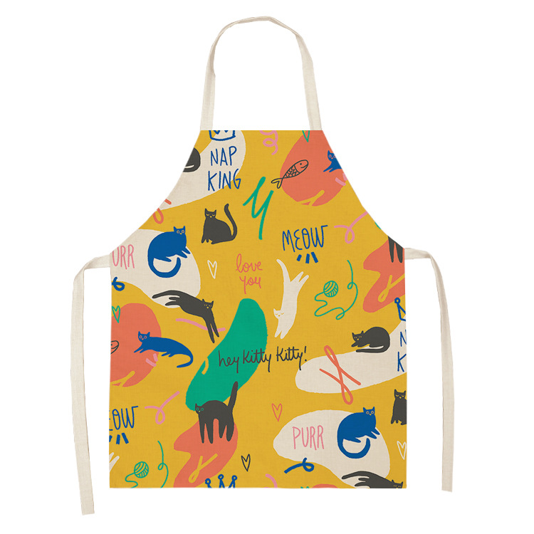 Explosive Animal Animation Multifunctional Kitchen Apron Cotton And Linen Apron