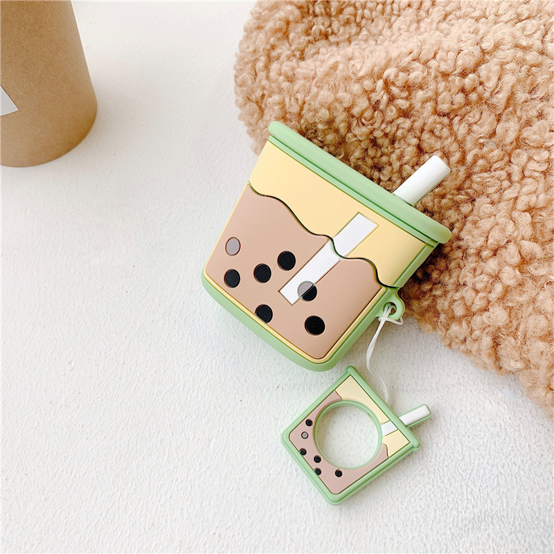 Compatible with Apple, Milk tea silicone earphone cover - Image 14
