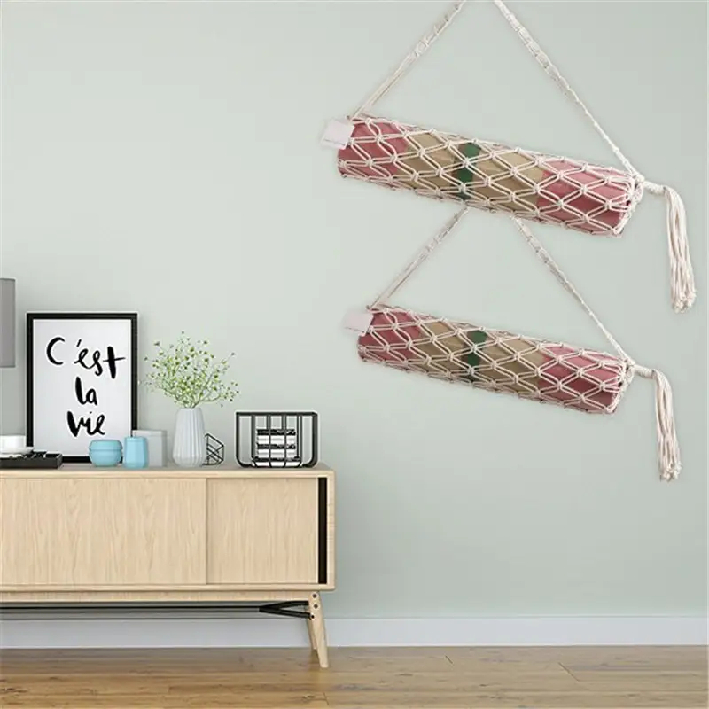 Portable Hand-Woven Yoga Mat Tassel Storage Bag