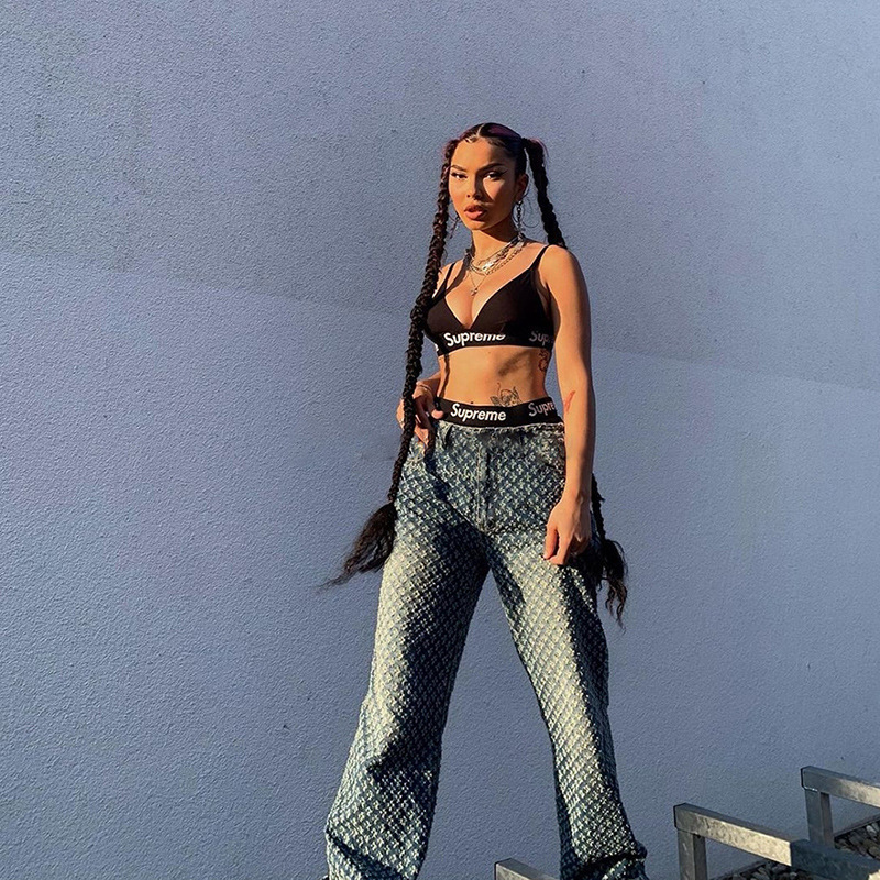 Personalized High-waisted Wide-legged Holes In All-match Slim Jeans