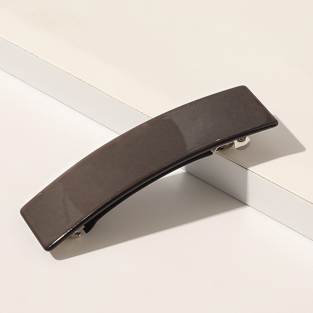 Retro Square Shape Grabbing Acetate Sheet Spring Chuck Hair Clip Coffee - Shop at LoveMi