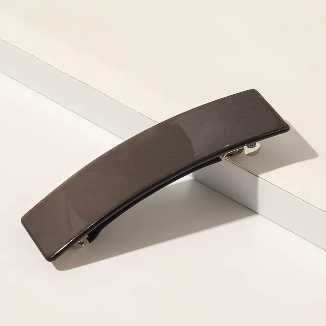Retro Square Shape Grabbing Acetate Sheet Spring Chuck Hair Clip Coffee - Shop at LoveMi