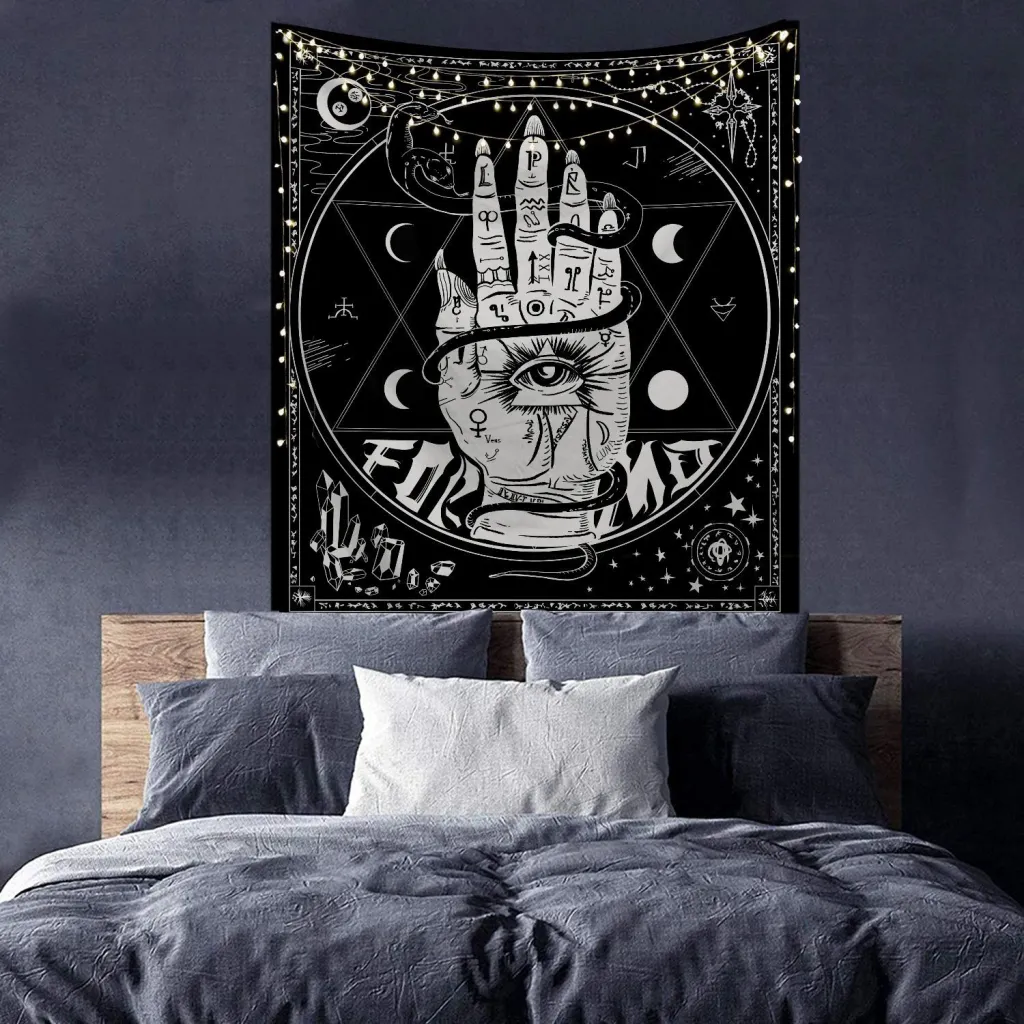 Tapestry Black And White Series Printed Home Hanging Cloth - Ls Hbb 17