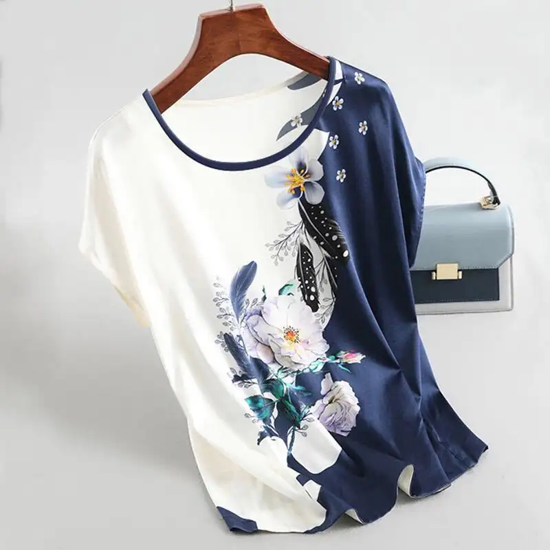 Summer Printed Short-Sleeved Loose Slim T-Shirt