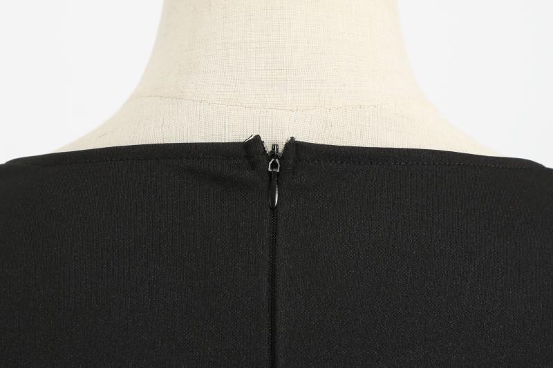 Retro Hepburn Style Print Stitching Long-sleeved Burnt Flower Dress