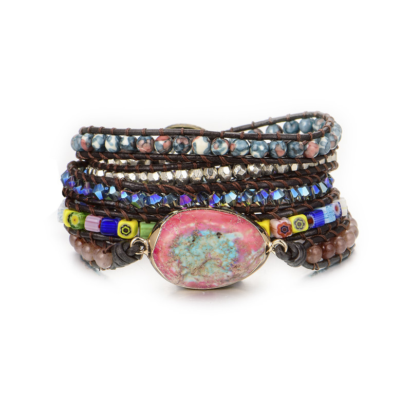 Fashion All-match Natural Stone Hand Rope