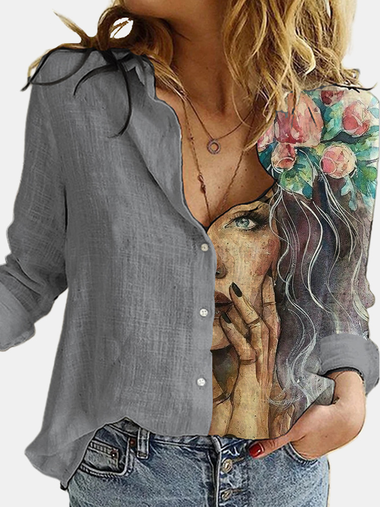 Flow Digital Printing Long Sleeve Shirt