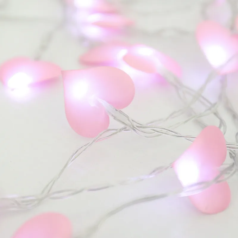 Led Lights Curtain Lights Fabric Peach Heart String Lights – image 6