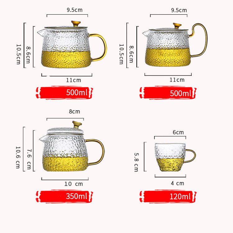 Thickened Glass Teapot Filter Bubble Teapot