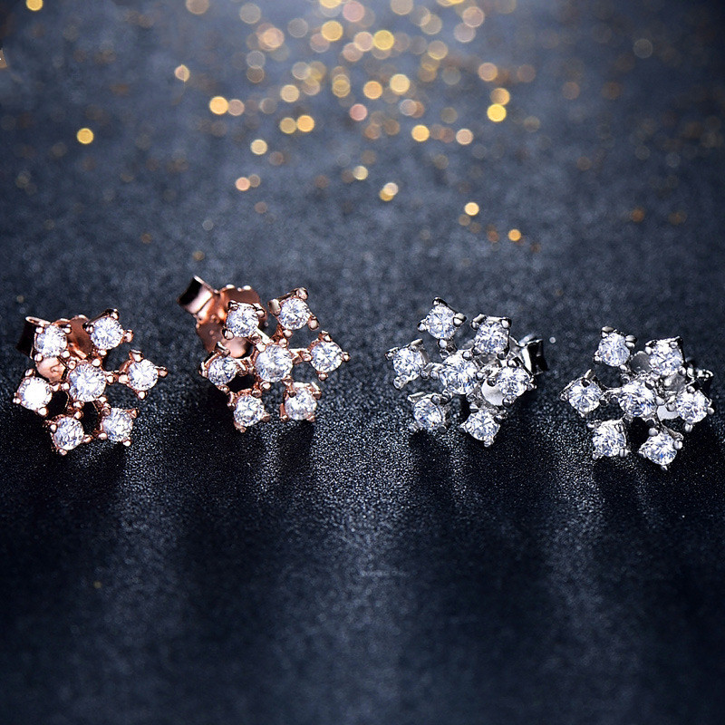 Small snowflake earrings