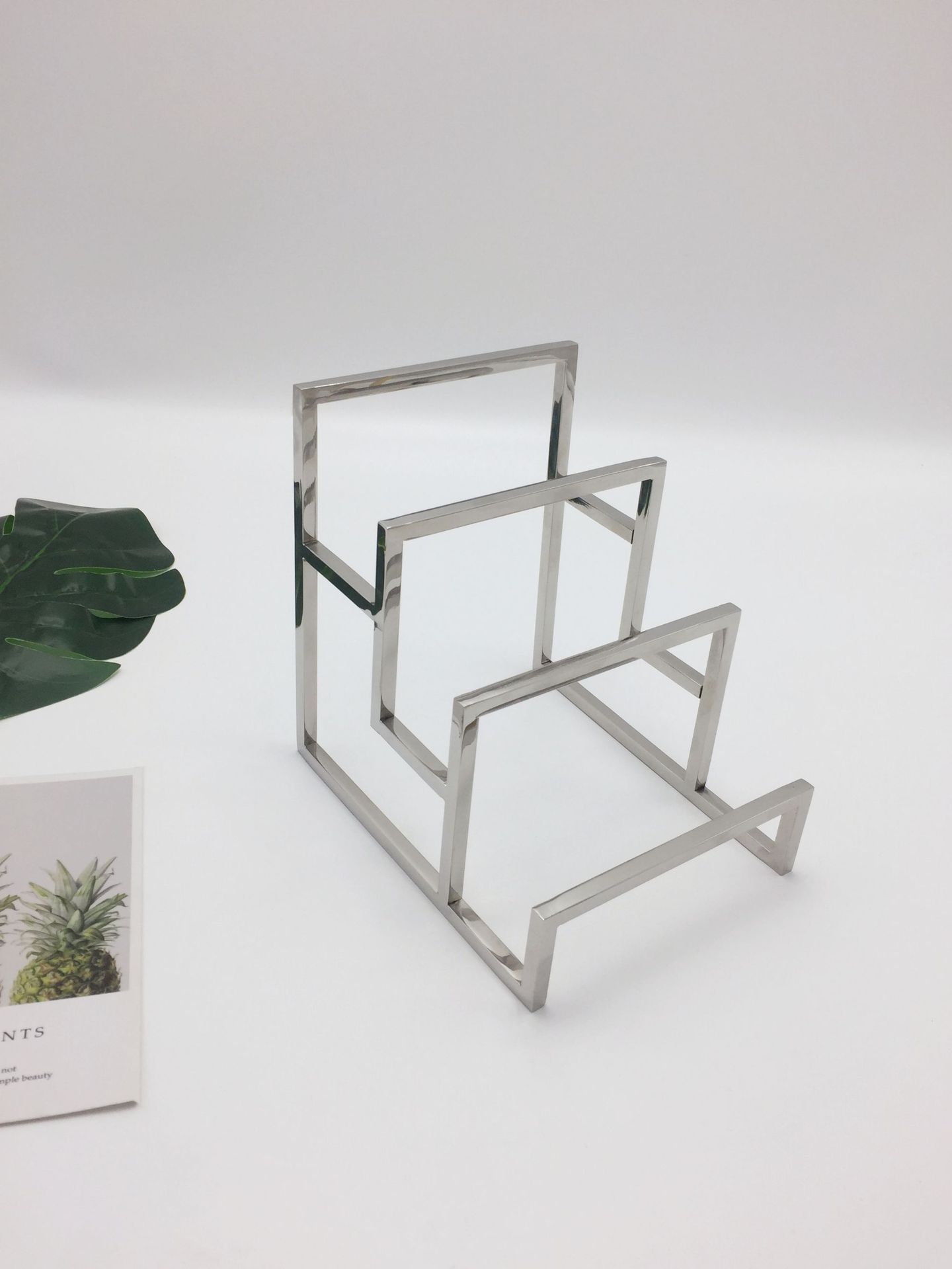 Stainless Steel Multi-layer Wallet Rack Display Stand