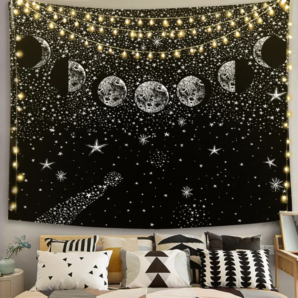 Tapestry Black And White Series Printed Home Hanging Cloth - Ls Hbb 18
