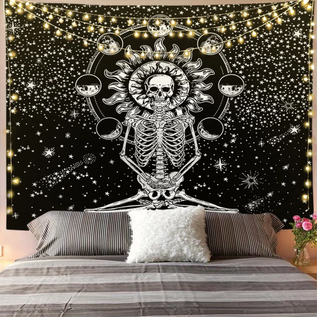 Tapestry Black And White Series Printed Home Hanging Cloth - Ls Hbb 11
