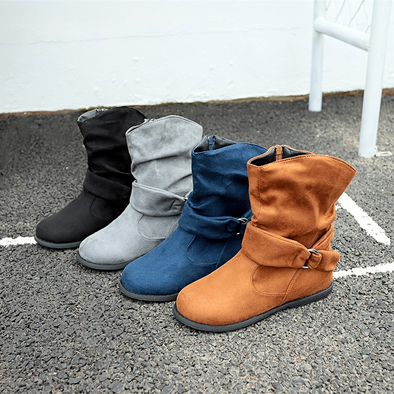 New Season European And American Round Head Suede