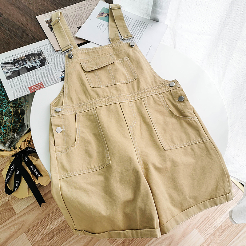 Wide Leg Pants Purple Overalls Women's Summer Casual Shorts Khaki - Shop at LoveMi