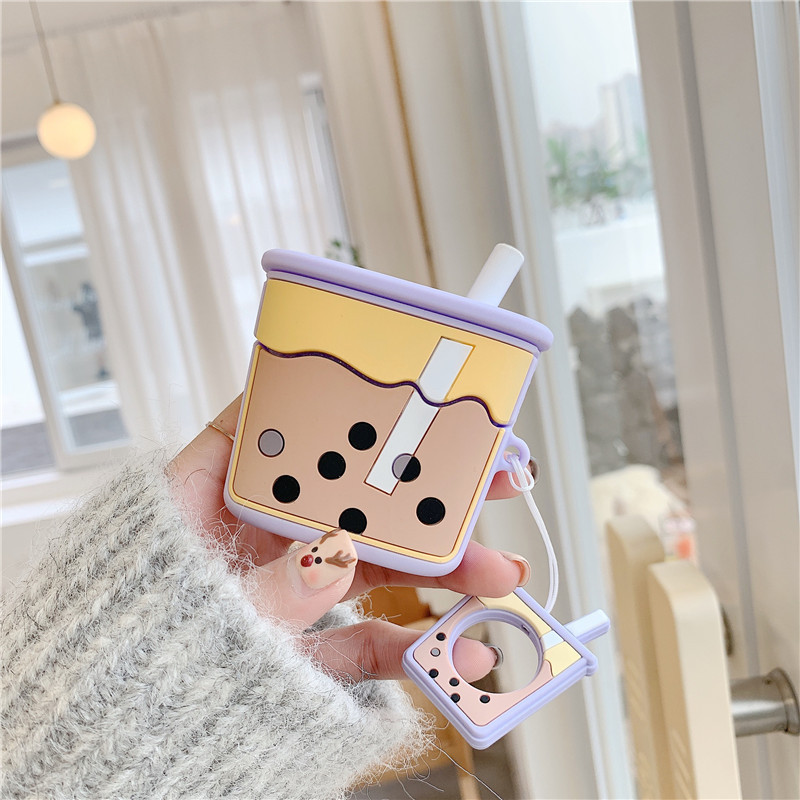Compatible with Apple, Milk tea silicone earphone cover - Image 8