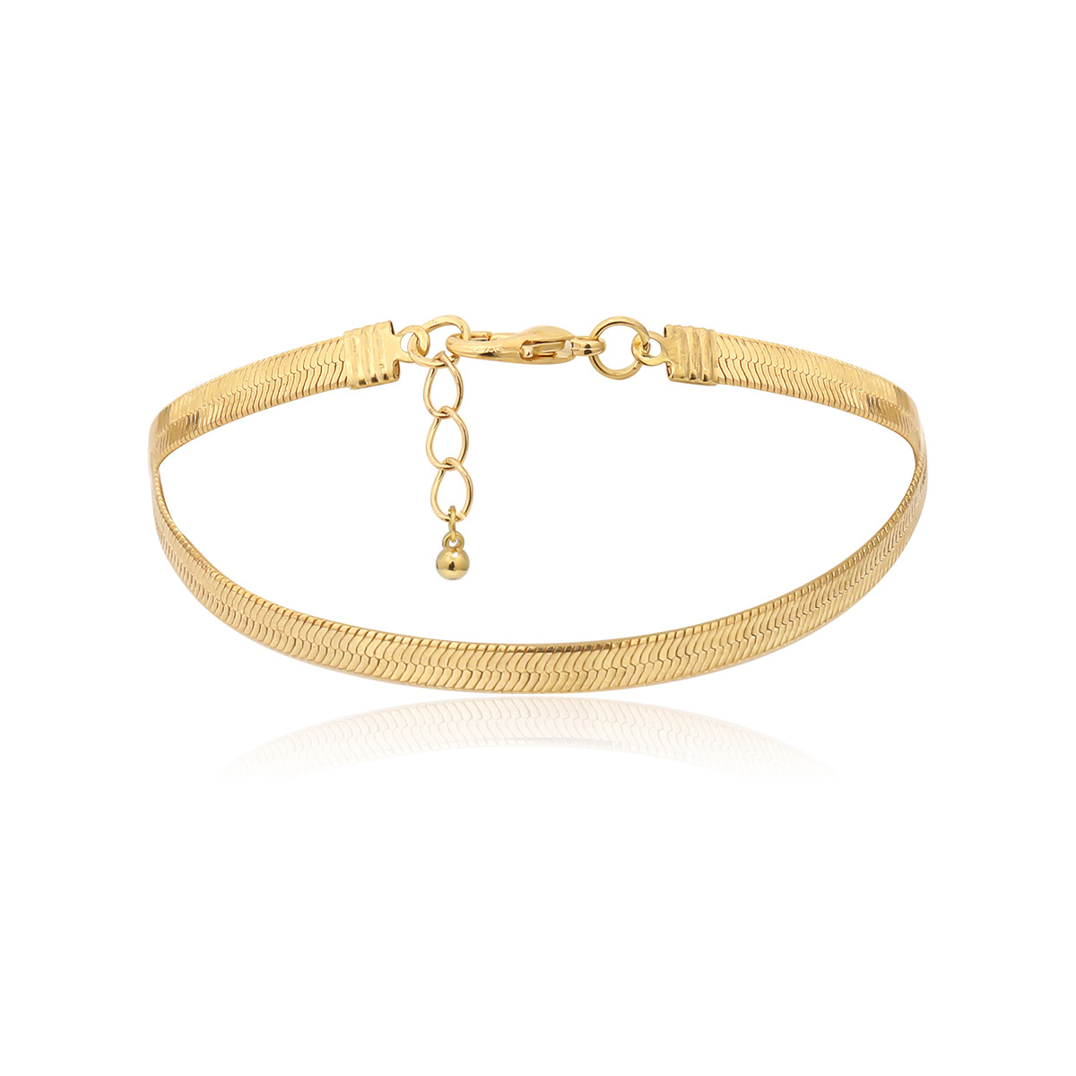 Snake Bone Chain Set Bracelet Simple Metal Texture Thick Cross Chain Bracelet