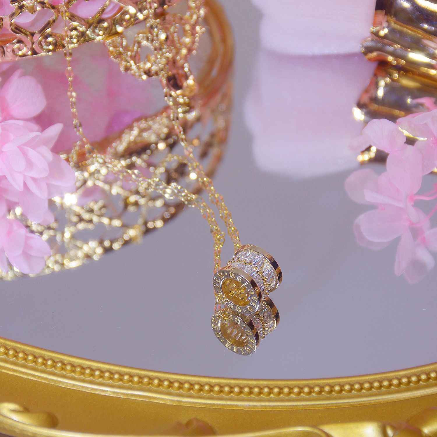 Gold Plated Color Protection Necklace Women's Niche Design Sense