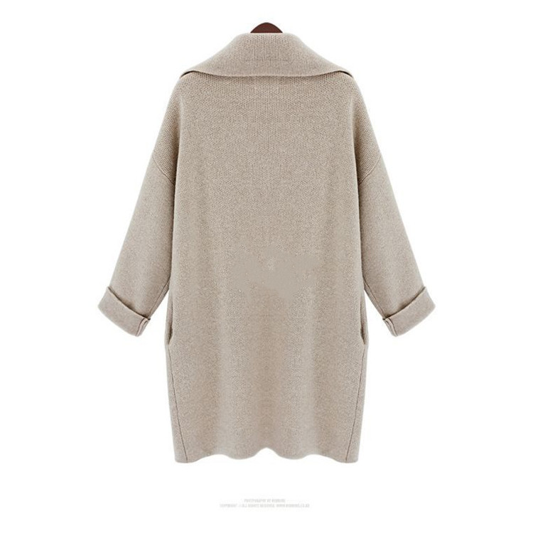 Women's Mid-length Suit Collar Knitted Jacket