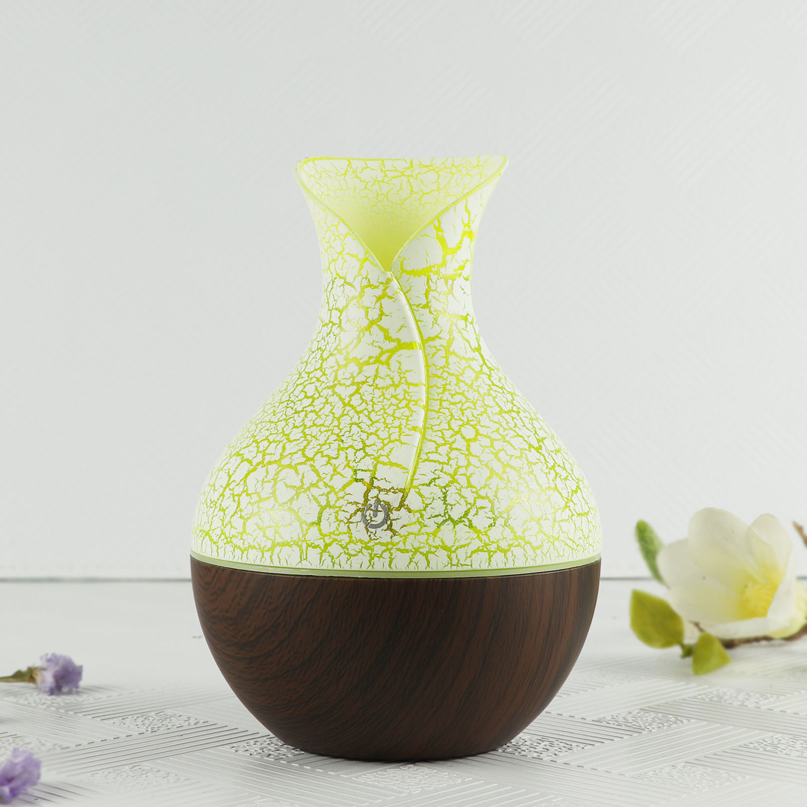 Vase Usb Humidifier Household Wood Grain Aromatherapy