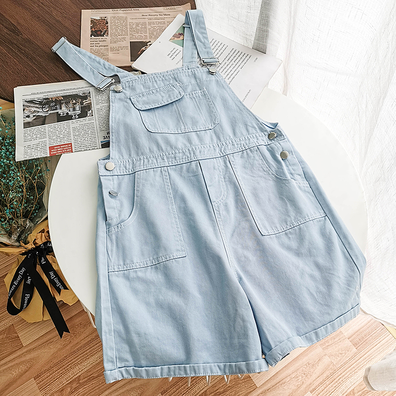 Wide Leg Pants Purple Overalls Women's Summer Casual Shorts Blue - Shop at LoveMi