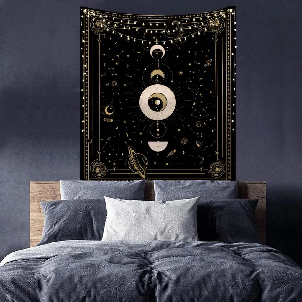 Tapestry Black And White Series Printed Home Hanging Cloth - Ls Hbb 14