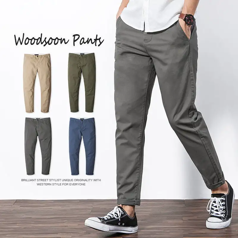 Men's Casual Pants Straight Ceramic Brushed Stretch All-match All-match Trousers
