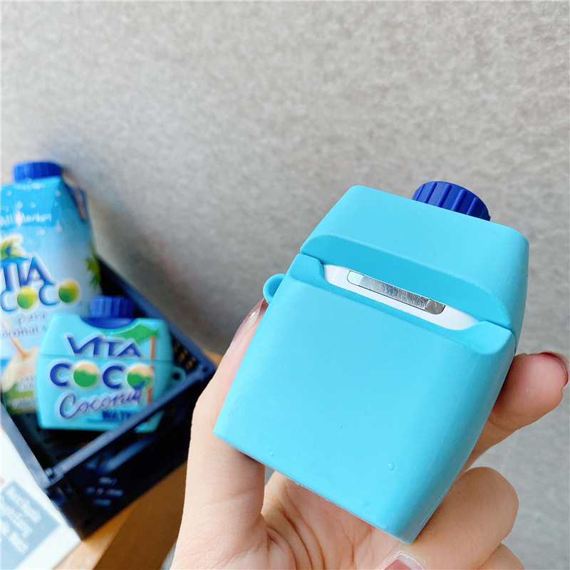 Compatible with Apple, Compatible with Apple , Coconut Water Creative Personality Silicone Shell Earphone Case