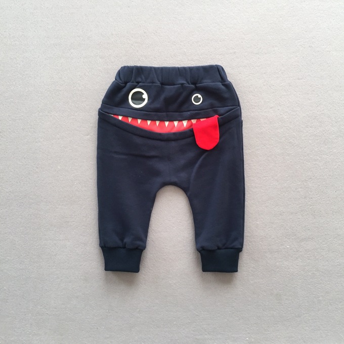 Children's Cartoon Cat Harem Pants In Autumn