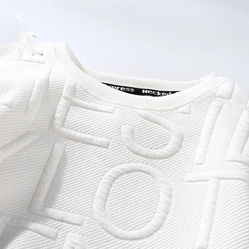 Loose Tide Brand Round Neck American Hoodless Men's All-match Blouse
