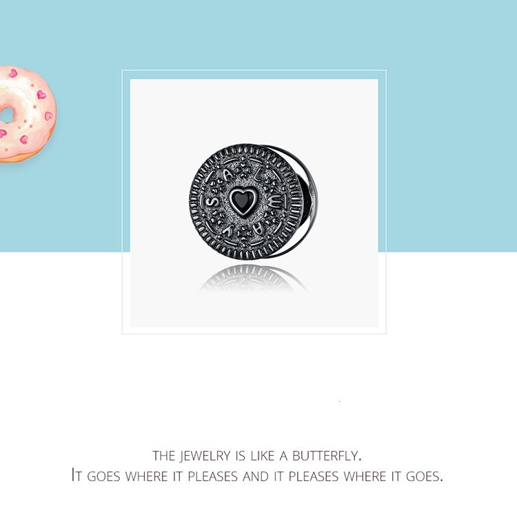 Sterling Silver Beads Cake Candy French Fries Biscuit Beaded Bracelet Jewelry