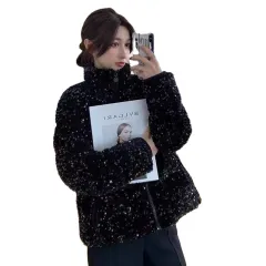 Short White Duck Down Fashion Pinghu New Winter Thick Loose Coat Trend - Black - View 1