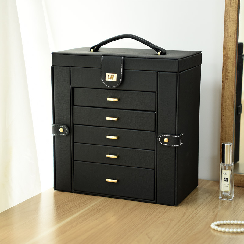 Multi-Layer Large Capacity Hand Jewelry Earrings Earrings Watch Storage Box — view 3