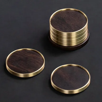 Copper Wood Combined With Teacup Insulation Pad - Ebony
