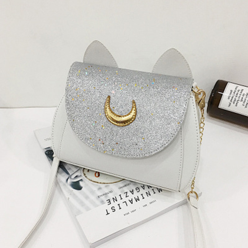 Tide Stitching Sweet Lady Sequined Korean Female Bag